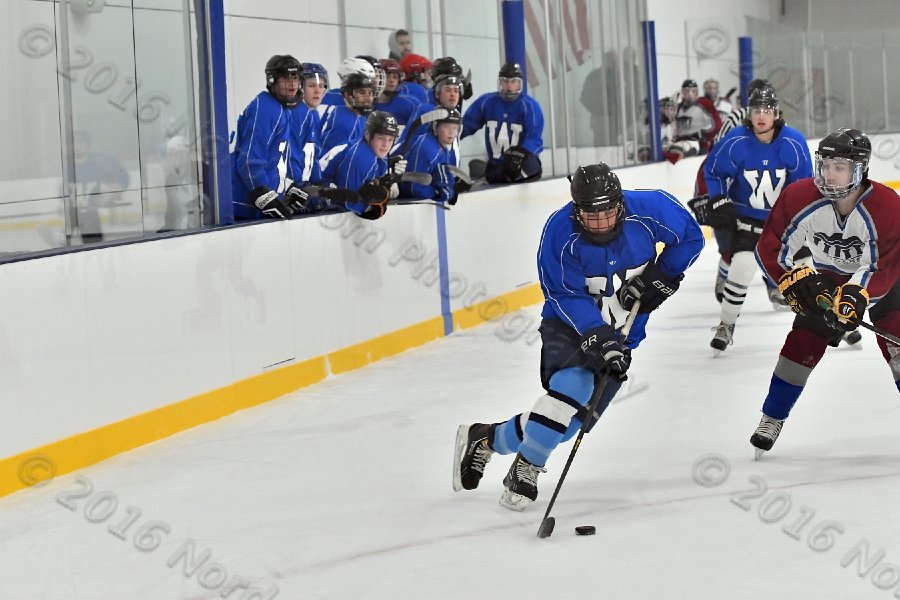 Wheaton College Men\'s Ice Hockey vs Middlesex Community College. - Photo By: KEITH NORDSTROM